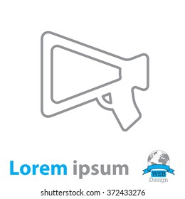 loudspeaker line icon
