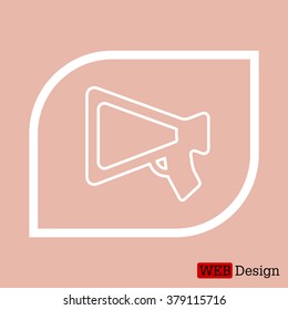 loudspeaker line icon