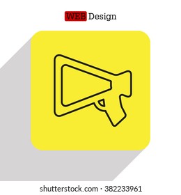 loudspeaker line icon