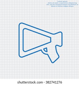 loudspeaker line icon