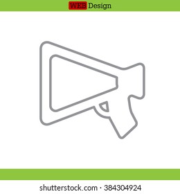 loudspeaker line icon