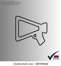 loudspeaker line icon