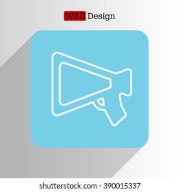 loudspeaker line icon