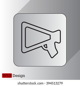 loudspeaker line icon