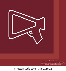 loudspeaker line icon