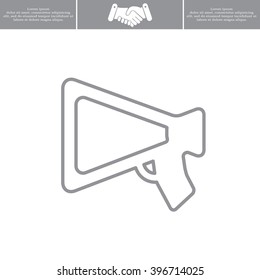 loudspeaker line icon