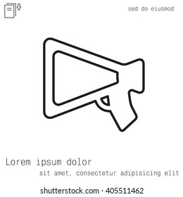 loudspeaker line icon
