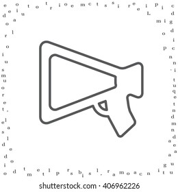 loudspeaker line icon