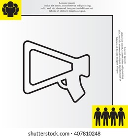 loudspeaker line icon