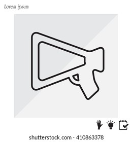 loudspeaker line icon
