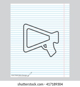 loudspeaker line icon