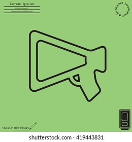 loudspeaker line icon
