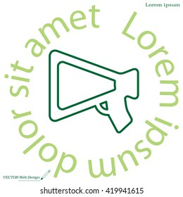 loudspeaker line icon