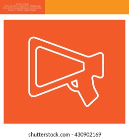 loudspeaker line icon