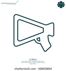 loudspeaker line icon