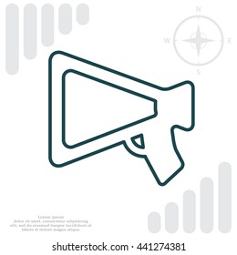 loudspeaker line icon