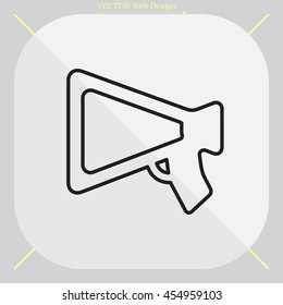 loudspeaker line icon
