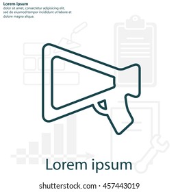 loudspeaker line icon