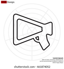 loudspeaker line icon