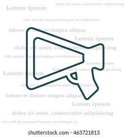 loudspeaker line icon