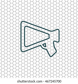 loudspeaker line icon