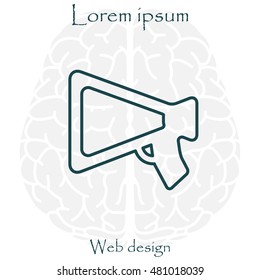 loudspeaker line icon