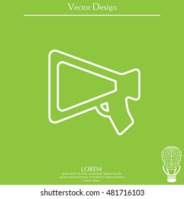 loudspeaker line icon