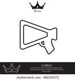 loudspeaker line icon