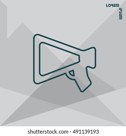 loudspeaker line icon