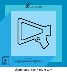 loudspeaker line icon