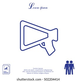 loudspeaker line icon