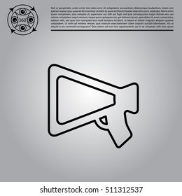 loudspeaker line icon