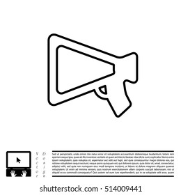 loudspeaker line icon