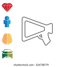 loudspeaker line icon