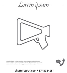 loudspeaker line icon