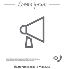 loudspeaker line icon