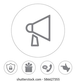 loudspeaker line icon