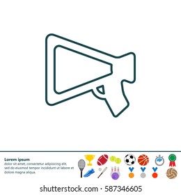 loudspeaker line icon
