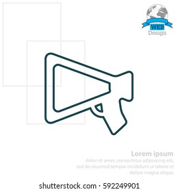 loudspeaker line icon