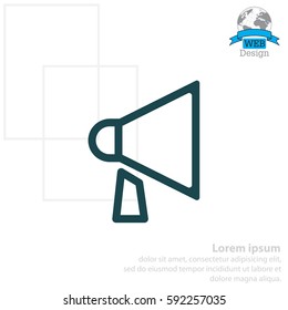 loudspeaker line icon