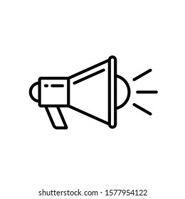 Loudspeaker Line Icon. Megaphone. Vector