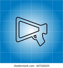 loudspeaker line icon. vector illustration