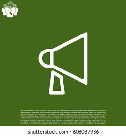 loudspeaker line icon. Vector illustration