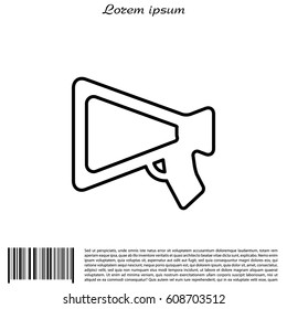 loudspeaker line icon. vector illustration