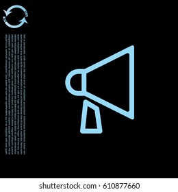 loudspeaker line icon. Vector illustration