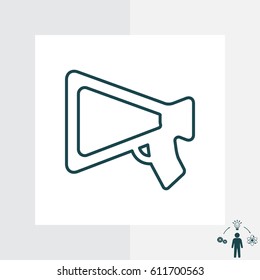 loudspeaker line icon. vector illustration