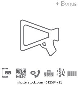 loudspeaker line icon. vector illustration