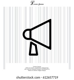 loudspeaker line icon. Vector illustration