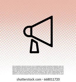 loudspeaker line icon. Vector illustration