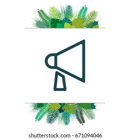 loudspeaker line icon. Vector illustration